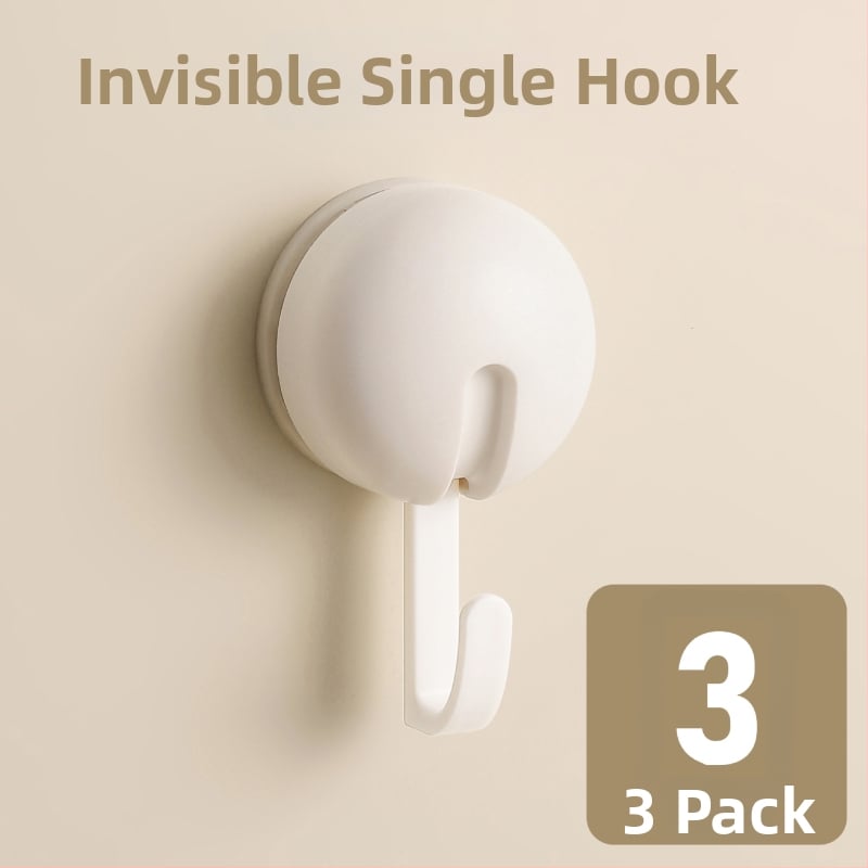 Вакуумна кука за кухня и баня, без пробиване, ABS материал, единична кука в модерен минималистичен стил, капацитет 3–5 кг