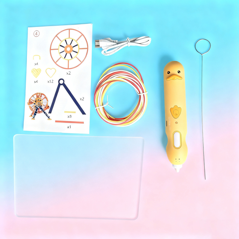 Stilou 3D cu temperatură scăzută, baterie încorporată, filament 1,75 mm, din plastic, DIY gata, multifuncțional