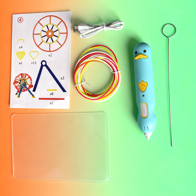 Stilou 3D cu temperatură scăzută, baterie încorporată, filament 1,75 mm, din plastic, DIY gata, multifuncțional