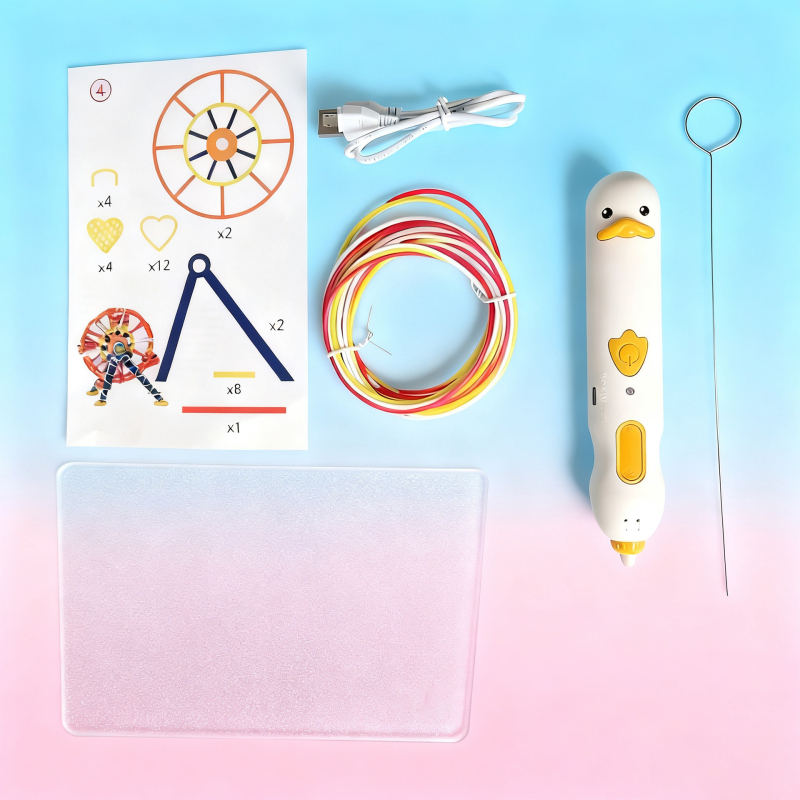 Stilou 3D cu temperatură scăzută, baterie încorporată, filament 1,75 mm, din plastic, DIY gata, multifuncțional