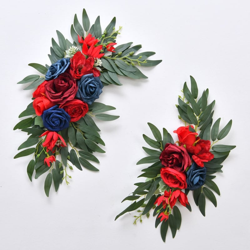 Arc de nuntă cu flori textile de la Senzhao — ambalare în pungă OPP, pentru decor nunți