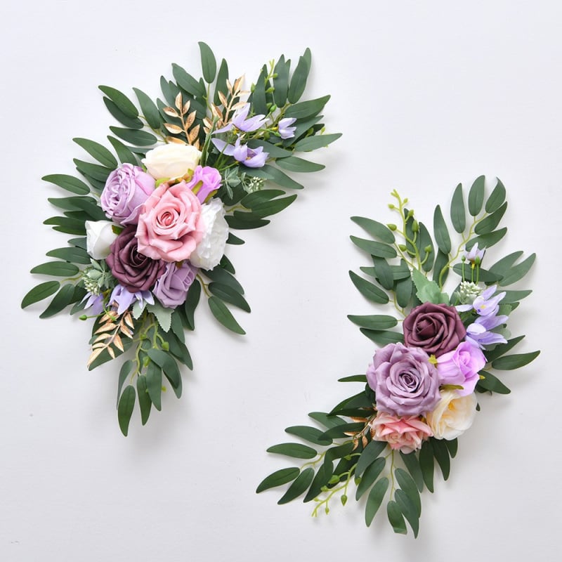 Arc de nuntă cu flori textile de la Senzhao — ambalare în pungă OPP, pentru decor nunți