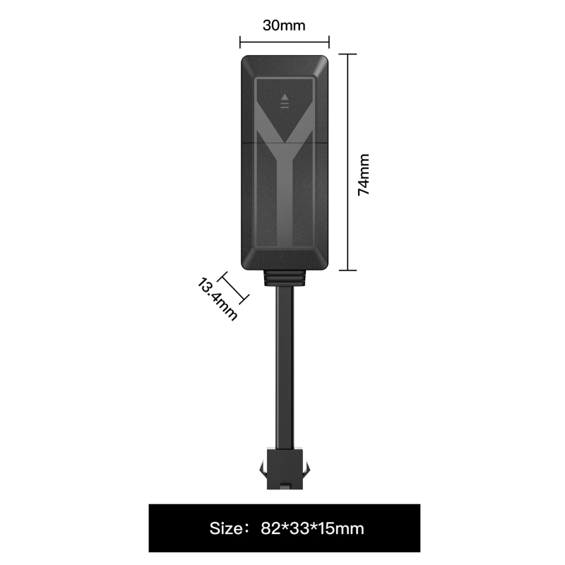 GPS тракер за автомобили и електрически превозни средства – Beidou позициониране, жичен тип, алармени режими: изключване на захранването, мобилна аларма и аларма за ограда; точност 10; полимерна презареждаема батерия; не е водоустойчива