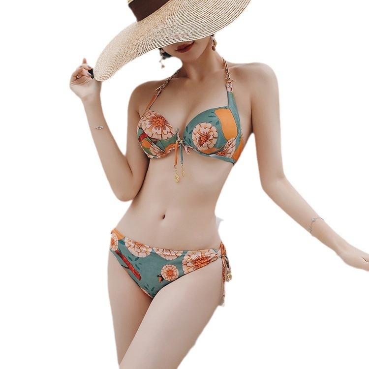 Costum de baie pentru cupluri – bikini cu talie înaltă, poliester cu uscare rapidă, spate sexy deschis, elasticitate ridicată, suport din oțel fără burete pentru bust