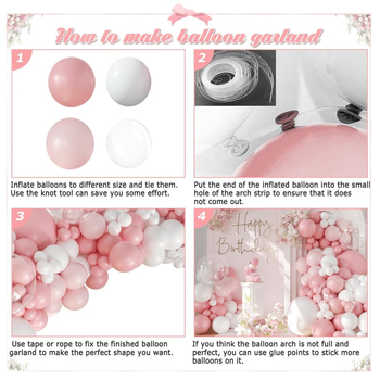 Set baloane decorative din latex, formă rotundă, brand In the uprising, fără imprimare a logo-ului