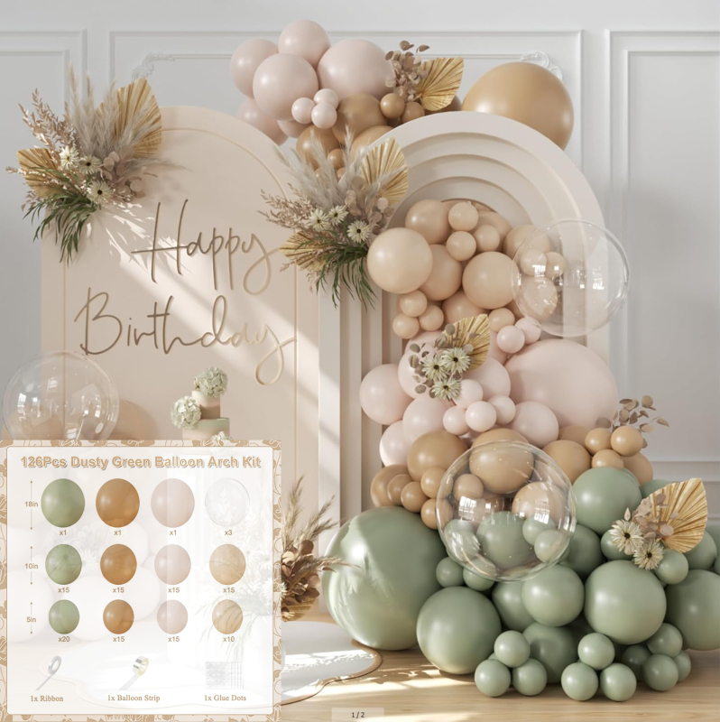 Set baloane decorative din latex, formă rotundă, brand In the uprising, fără imprimare a logo-ului