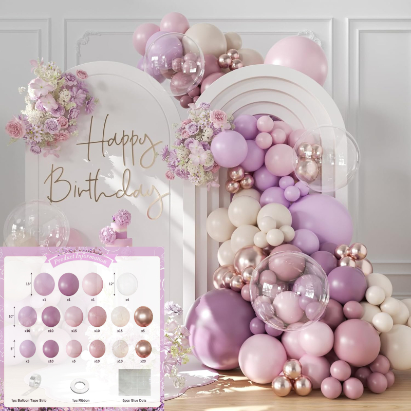 Set baloane decorative din latex, formă rotundă, brand In the uprising, fără imprimare a logo-ului