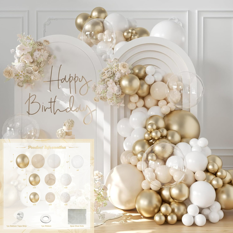 Set baloane decorative din latex, formă rotundă, brand In the uprising, fără imprimare a logo-ului