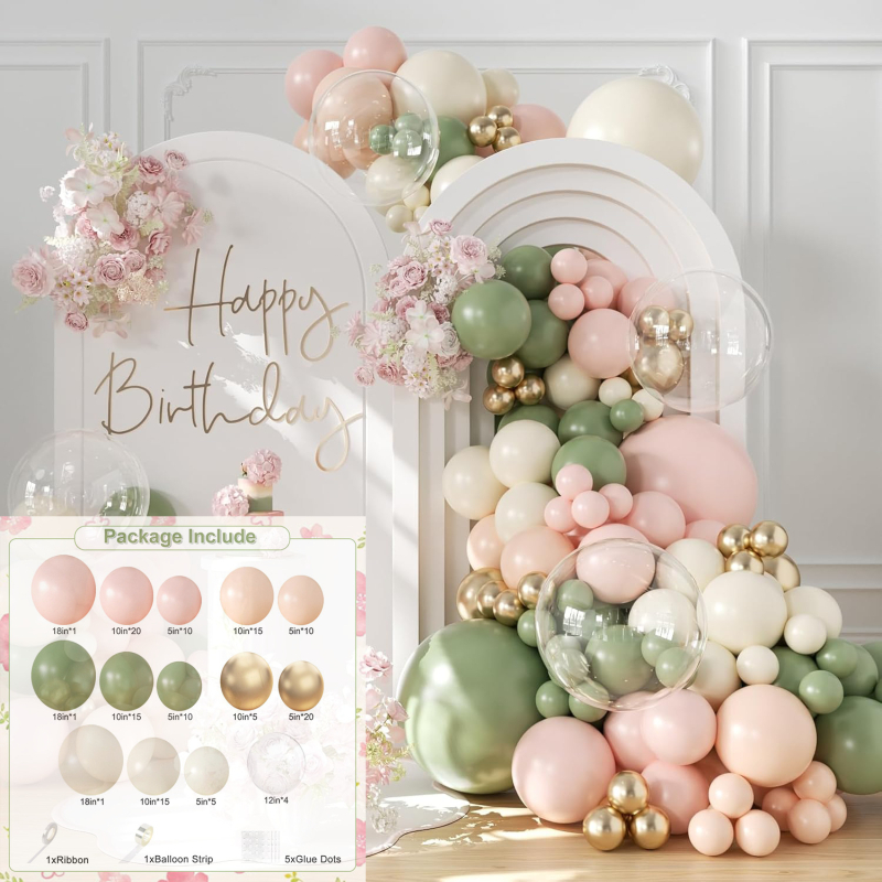 Set baloane decorative din latex, formă rotundă, brand In the uprising, fără imprimare a logo-ului