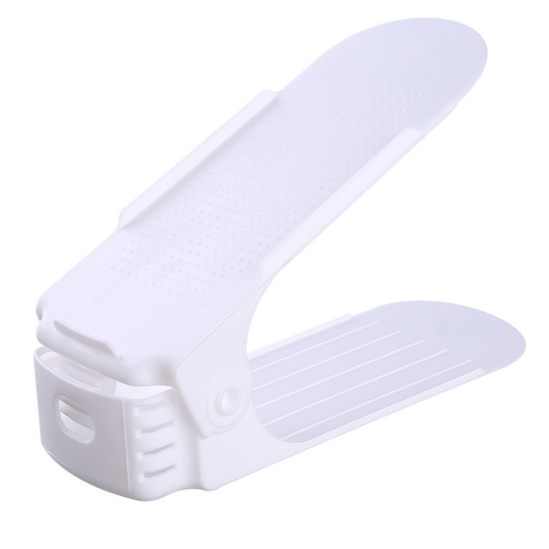 Raft plastic pentru pantofi, 2 etaje, reglabil, detașabil, material PP