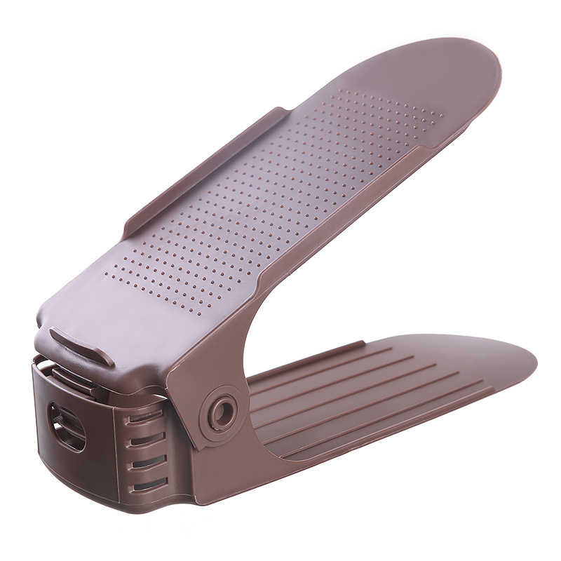 Raft plastic pentru pantofi, 2 etaje, reglabil, detașabil, material PP