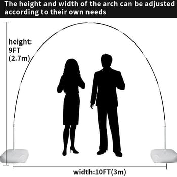 Arc de balon din plastic, cu bază rotundă pentru baloane decorative; imprimare logo posibil