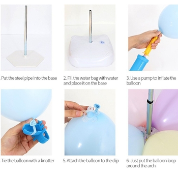 Arc de balon din plastic, cu bază rotundă pentru baloane decorative; imprimare logo posibil