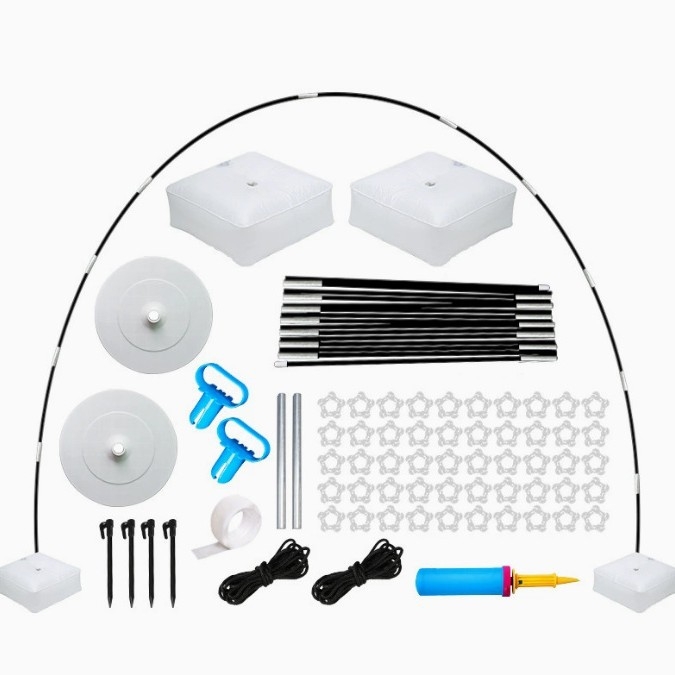 Arc de balon din plastic, cu bază rotundă pentru baloane decorative; imprimare logo posibil