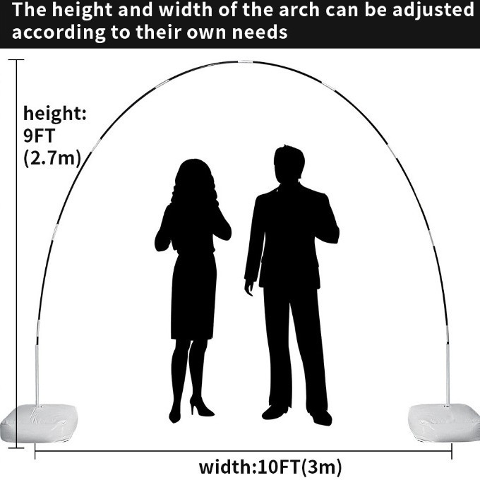 Arc de balon din plastic, cu bază rotundă pentru baloane decorative; imprimare logo posibil