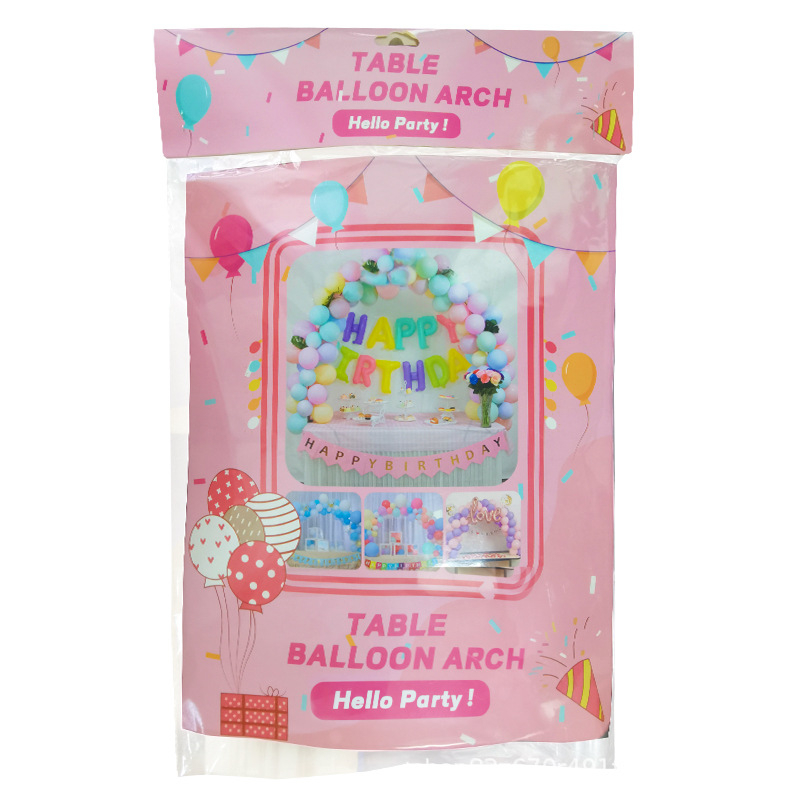 Arc de balon din plastic, cu bază rotundă pentru baloane decorative; imprimare logo posibil