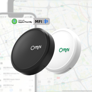 FindMy App Bluetooth locator - dispozitiv compact, compatibil iOS, baterie CR2032, rază până la 10 m, material ABS+PC, purtare cu curea (compatibil iOS, CR2032, rază până la 10 m, ABS+PC)