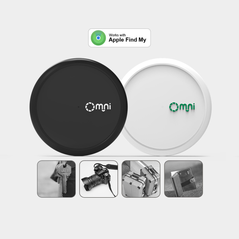 FindMy App Bluetooth locator - dispozitiv compact, compatibil iOS, baterie CR2032, rază până la 10 m, material ABS+PC, purtare cu curea (compatibil iOS, CR2032, rază până la 10 m, ABS+PC)