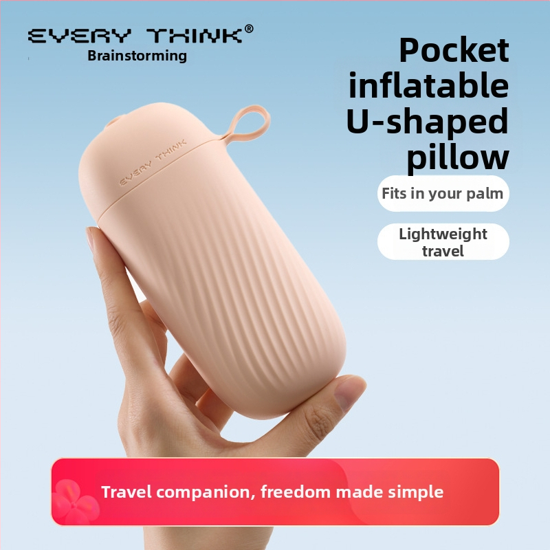 EVERYTHINK U-tvarovaný cestovný vankúš s pamäťovou penou, tkanina Spandex bavlna, ľahký, hmotnosť do 0,5 kg