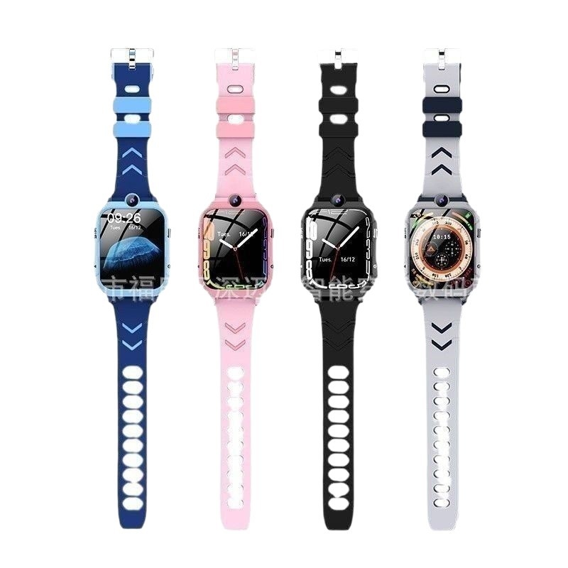 Ceas inteligent pentru copii Y76 cu apeluri video 4G, rezistent la apă, ecran de 1,83 inch, baterie de 800 mAh, corp din silicon