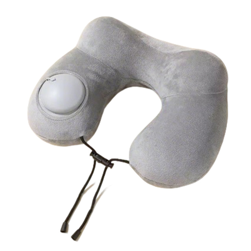 Pernă gonflabilă în formă de U, tip apăsare, pentru camping și călătorii de afaceri, PVC, 160 g, marcă Red Journey