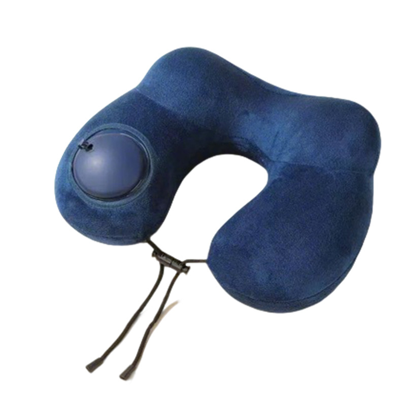 Pernă gonflabilă în formă de U, tip apăsare, pentru camping și călătorii de afaceri, PVC, 160 g, marcă Red Journey