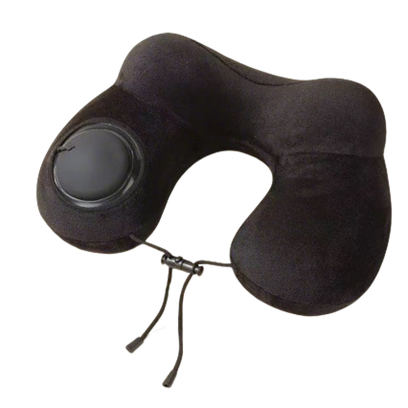 Pernă gonflabilă în formă de U, tip apăsare, pentru camping și călătorii de afaceri, PVC, 160 g, marcă Red Journey