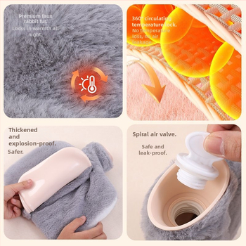 Fľaša na teplú vodu plnená vodou, samohrejúca, PVC, viacúrovňové nastavenie teploty, vhodná pre ruky, nohy, krk a chrbát