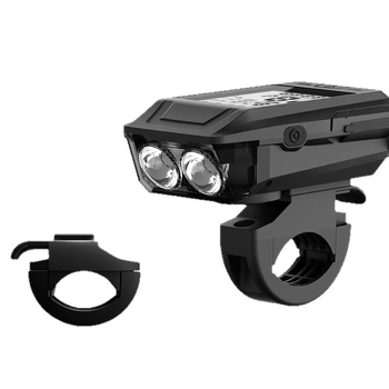 Faro frontal pentru bicicletă de munte, computer de ciclism wireless 3 în 1, lumină de avertizare, iluminare pentru noapte a bicicletei de drum