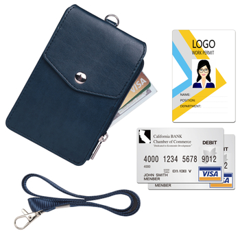 PU cipzáras kártyatartó pénztárca, több kártyatartó rekesszel és iratok számára, érme zseb, bélés nélkül, kétoldalas kialakítás