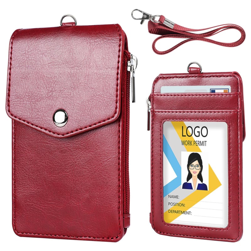PU cipzáras kártyatartó pénztárca, több kártyatartó rekesszel és iratok számára, érme zseb, bélés nélkül, kétoldalas kialakítás
