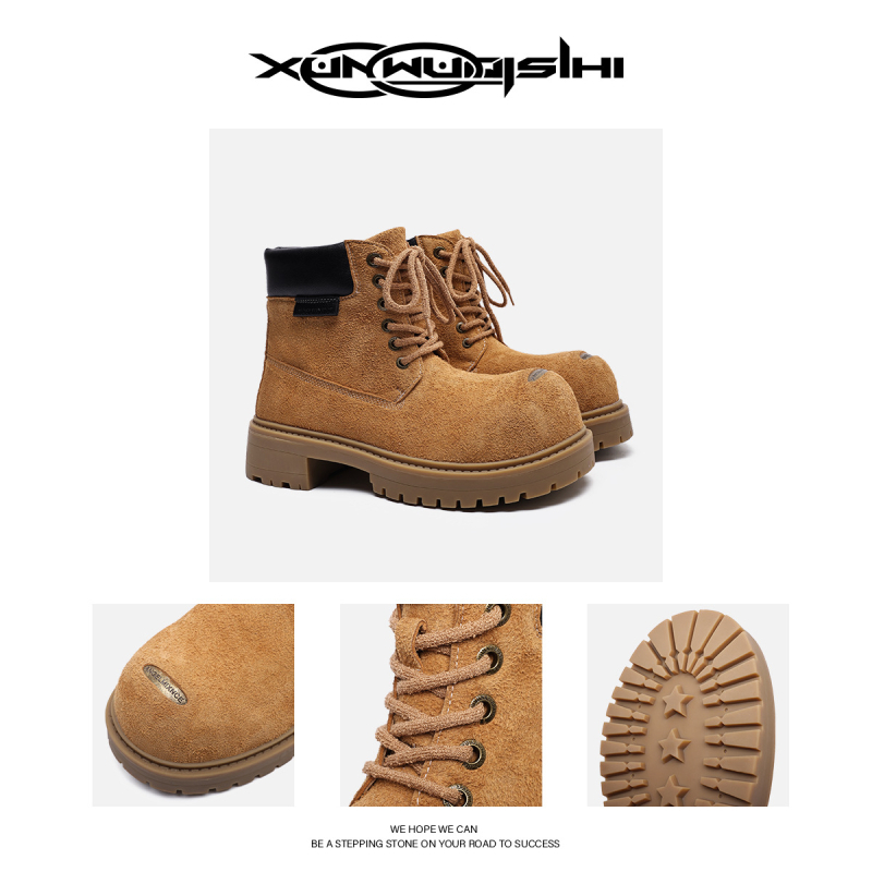 Unisex čizme za svakodnevnu upotrebu i planinarenje, povećanje visine 6–8 cm, gumeni đon, podstava od platna, casual planinarski stil