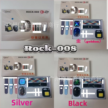 Cross-border pametni sat R0CK-007, kvadratni zaslon, aluminijska legura kućište, silikonska narukvica, dnevna vodootpornost, mjerenje otkucaja srca, krvni tlak, praćenje sna i koraka, Bluetooth pozivi, kompatibilan s iOS-om