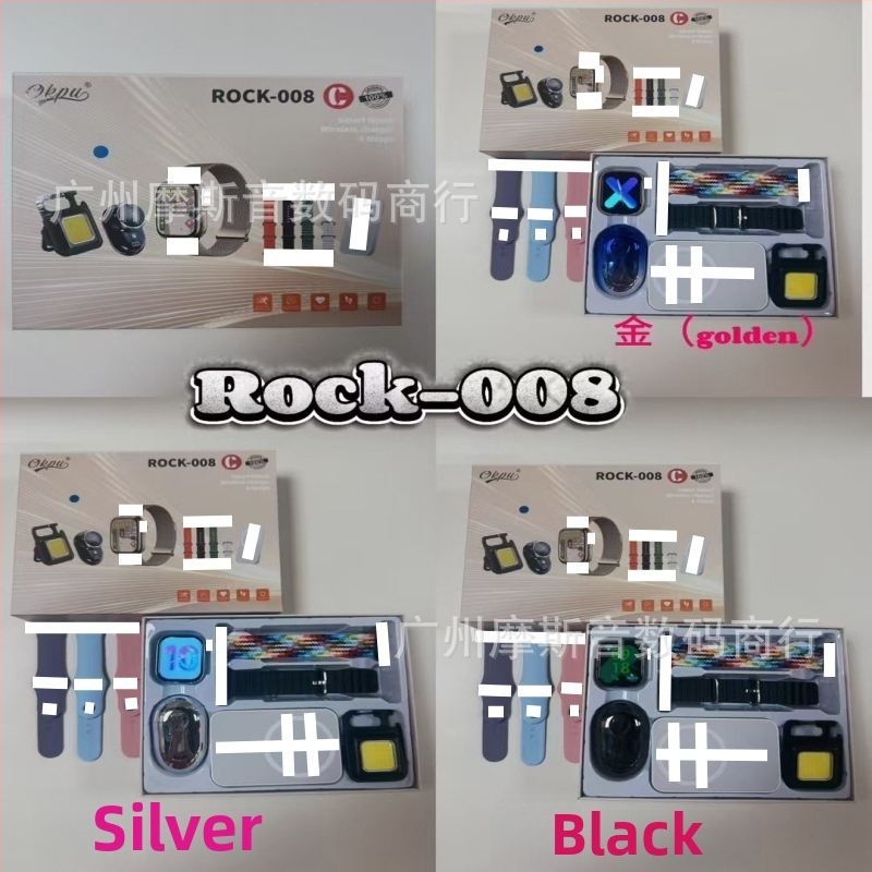 Cross-border pametni sat R0CK-007, kvadratni zaslon, aluminijska legura kućište, silikonska narukvica, dnevna vodootpornost, mjerenje otkucaja srca, krvni tlak, praćenje sna i koraka, Bluetooth pozivi, kompatibilan s iOS-om