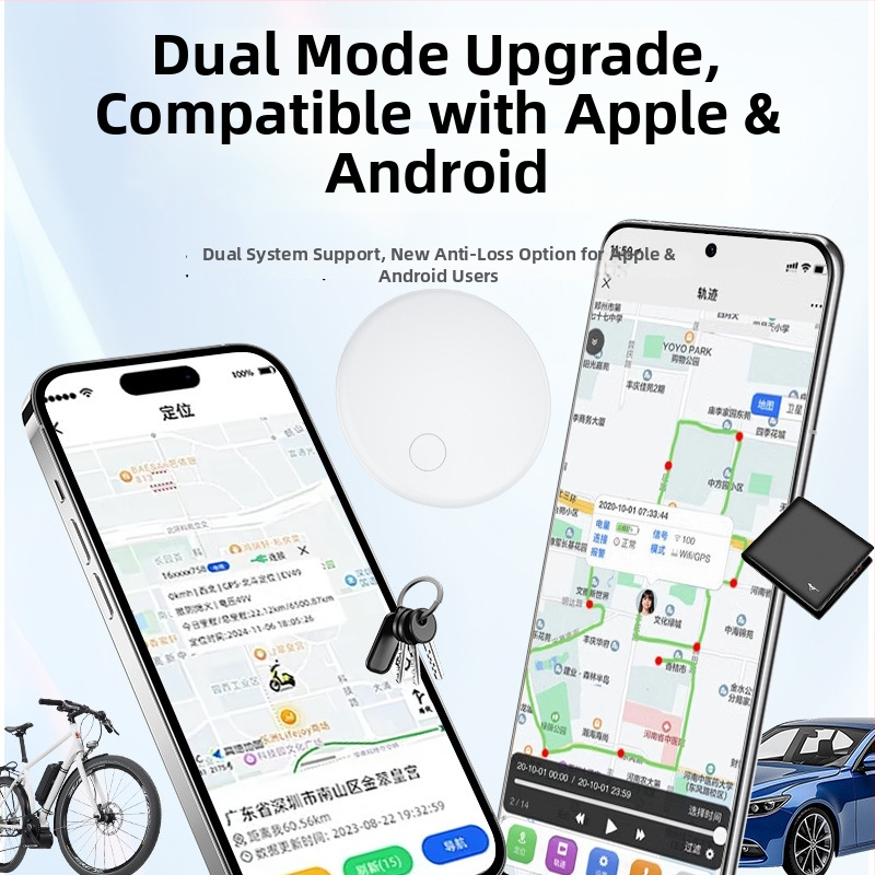 GPS sledovač D2 – globálny lokátor s Bluetooth sledovaním a alarmom, nositeľný ako prívesok, 210 mAh batéria, iOS kompatibilný