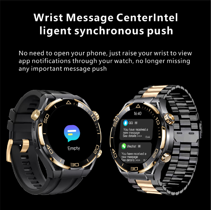 Okrugli AMOLED pametni sat za sport s mjerenjem otkucaja srca, krvnog tlaka i zasićenja krvi kisikom te Bluetooth pozivima