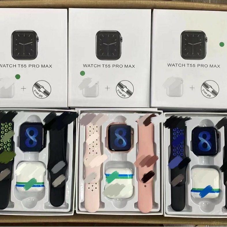 T55Promax pametni sat s Bluetooth slušalicom – TFT zaslon, praćenje sna, brojanje koraka, baterija 280 mAh, USB punjenje