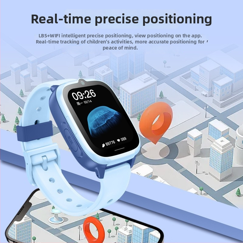 Guardiffect F5 Telefon 4G pentru copii cu poziționare GPS și touchscreen, ecran de 1,83 inci