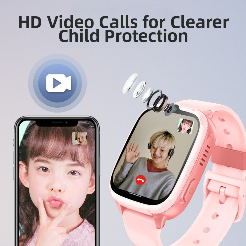 Guardiffect F5 Telefon 4G pentru copii cu poziționare GPS și touchscreen, ecran de 1,83 inci