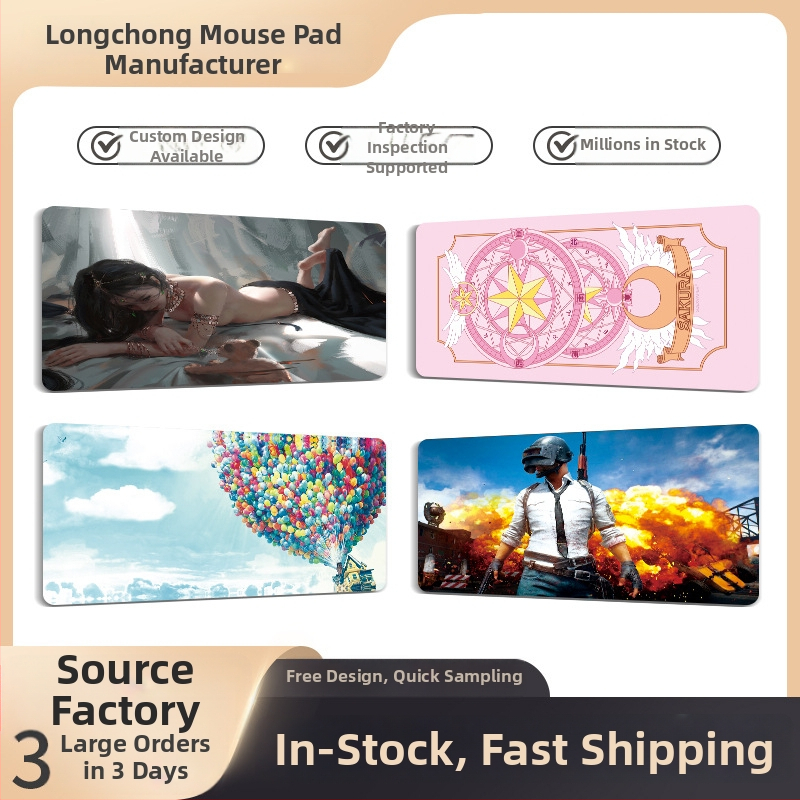 Veľká podložka pod myš na hry, prírodná guma, protišmykový povrch, tepelnej tlači, OEM výroba, vlastné logo