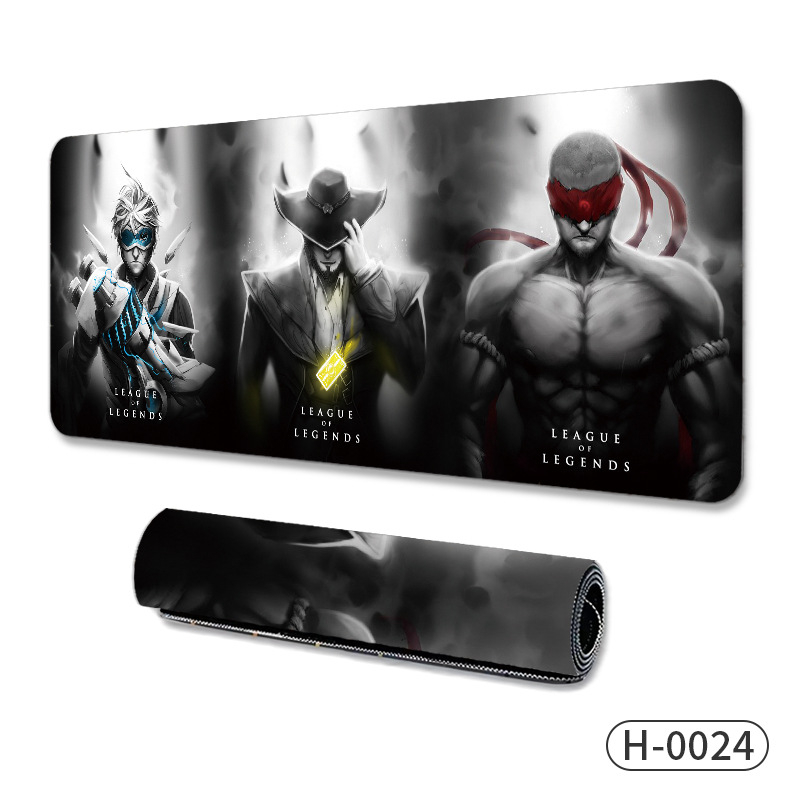 Голяма подложка за мишка за гейминг, естествен каучук, нехлъзгаща повърхност, термопечат, OEM производство, персонализирано лого