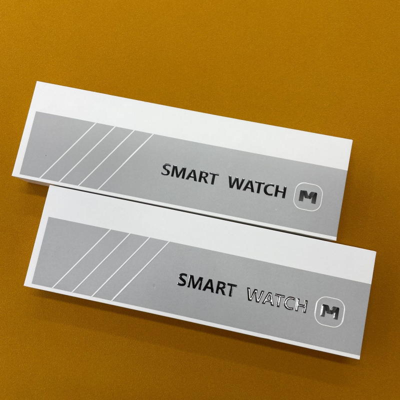 Smartwatch M53P – atingere + buton, ecran AMOLED pătrat, slot pentru card, baterie 1250mAh, curea din silicon