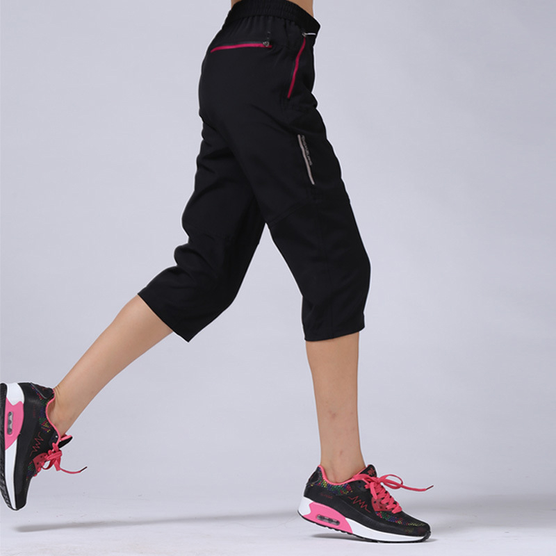 Tiger Land Pantaloni Capri de femei pentru drumeții de vară – respirabili, uscare rapidă, elastici