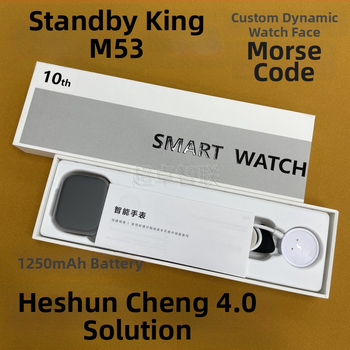 Pametni sat s slotom za karticu i Morse kod dinamičkim brojčanikom, AMOLED kvadratni zaslon, silikonska narukvica, dodirni i gumbasti način rada, do 7 dana trajanja baterije, dnevna vodootpornost, prilagodljiv