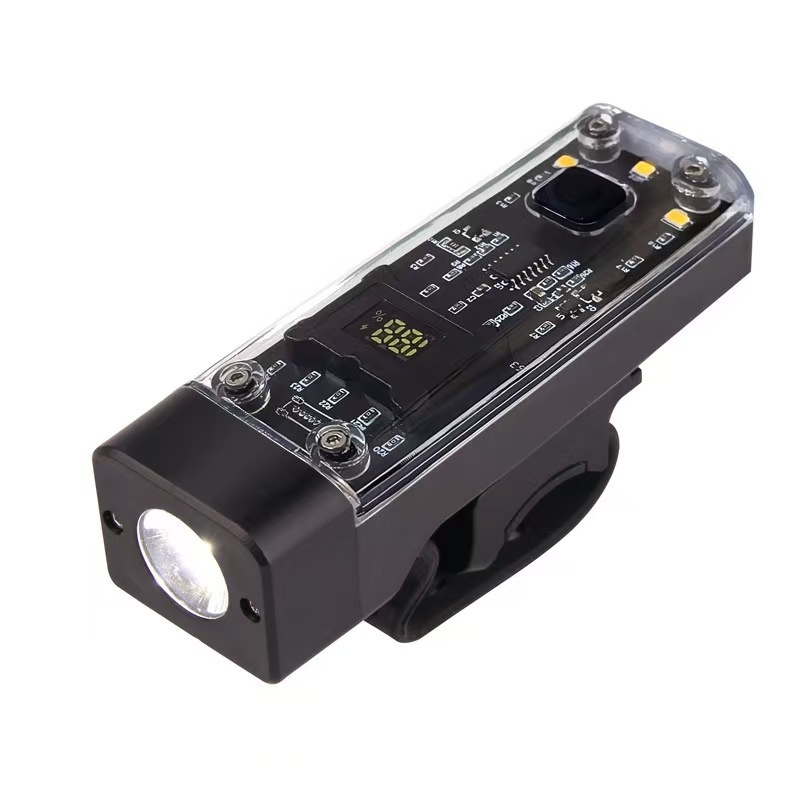 Far bicicletă cu bancă de energie încorporată, luminozitate ridicată, funcții inteligente, pentru plimbări nocturne MTB în aer liber, personalizare disponibilă