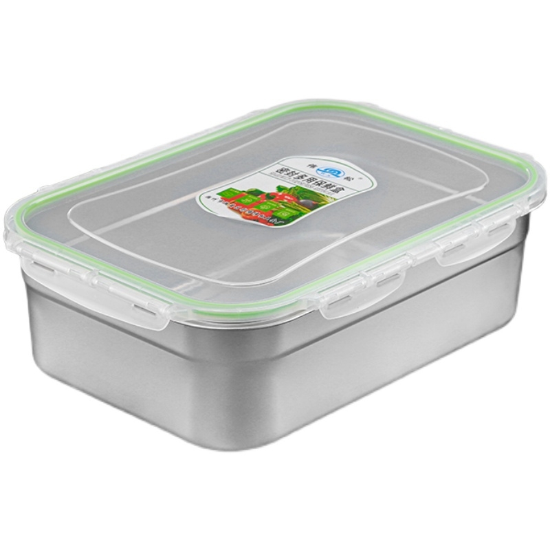 Cutie de prânz din oțel inoxidabil 304, dreptunghiulară, etanșă cu capac, compatibilă cu cuptorul cu microunde, capacitate sub 300 ml