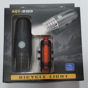 Set de lumini pentru bicicletă: far față, semnal posterior și lanternă pentru bicicletă de drum – luminozitate ridicată; Brand An Qiyou/NQY; etichetă privată licențiată