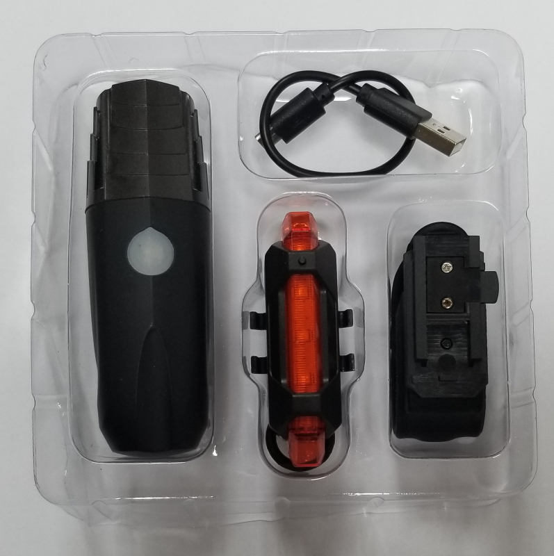 Set de lumini pentru bicicletă: far față, semnal posterior și lanternă pentru bicicletă de drum – luminozitate ridicată; Brand An Qiyou/NQY; etichetă privată licențiată