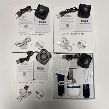 T55Promax pametni sat s TWS Bluetooth slušalicom — TFT zaslon, vodootporan za svakodnevnu upotrebu, trajanje baterije do 7 dana, TPU remen, kućište od aluminijske legure