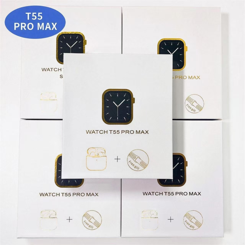 T55Promax pametni sat s TWS Bluetooth slušalicom — TFT zaslon, vodootporan za svakodnevnu upotrebu, trajanje baterije do 7 dana, TPU remen, kućište od aluminijske legure